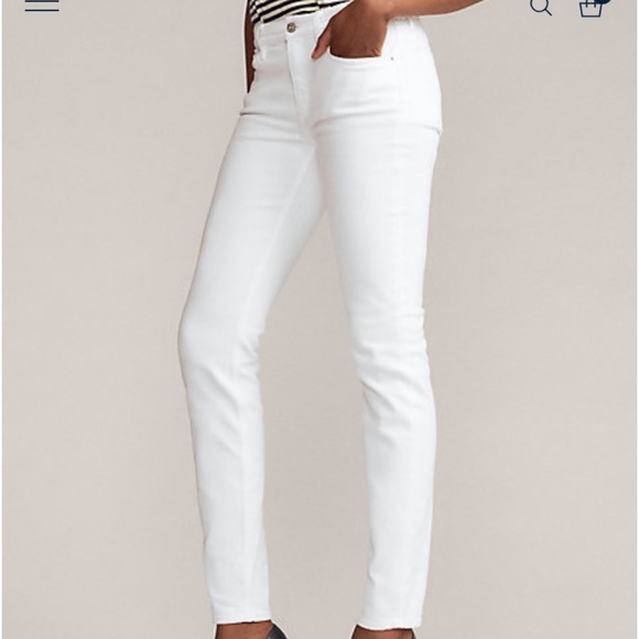 NWOT RL BLACK LABEL 105 CIGARETTE SKINNY JEANS WHITE WASH FIVE POCKETS SIZE 28 - Picture 2 of 11